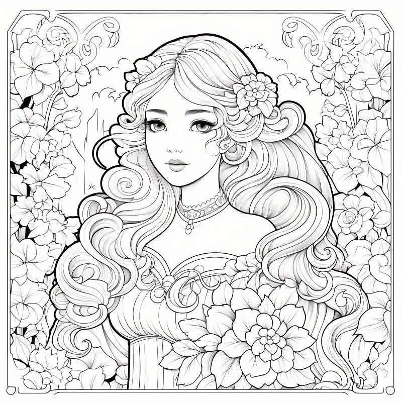 Princess House Coloring Book, Thickened Paper, Christmas Party Gift