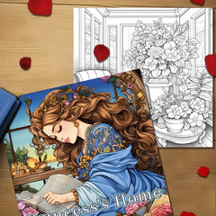 Princess House Coloring Book, Thickened Paper, Christmas Party Gift