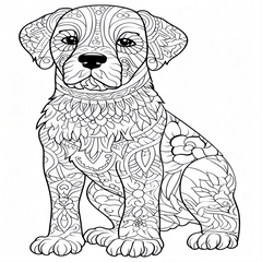 Magical Dog Coloring Book 25 Pages Halloween Christmas Party Gift