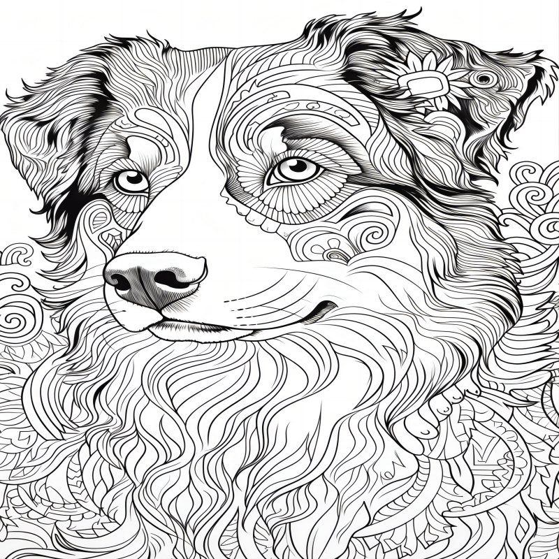 Magical Dog Coloring Book 25 Pages Halloween Christmas Party Gift
