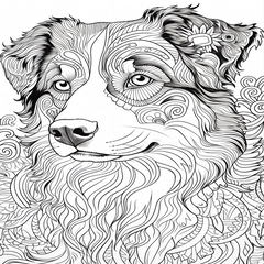 Magical Dog Coloring Book 25 Pages Halloween Christmas Party Gift