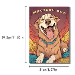 Magical Dog Coloring Book 25 Pages Halloween Christmas Party Gift