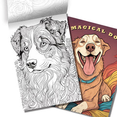 Magical Dog Coloring Book 25 Pages Halloween Christmas Party Gift