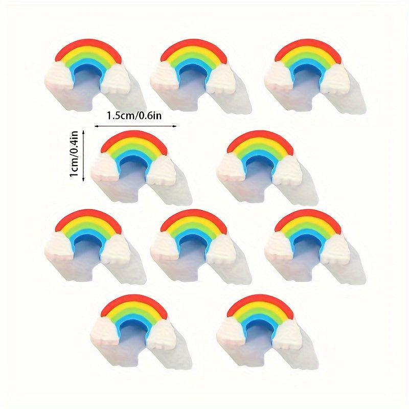 30pcs Rainbow Mini Eraser Student Cartoon Halloween Christmas Gift