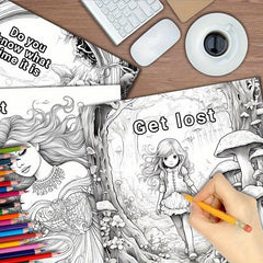 40 Sheets Chart Paper & Coloring Book with Venting Mood Sentences
