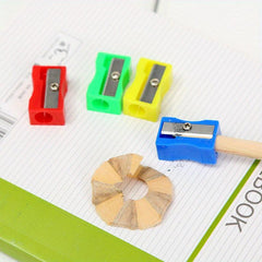 3pcs Random Rectangular Pencil Sharpeners for Student Supplies