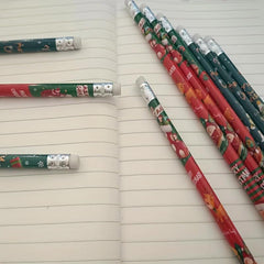 12pcs Christmas Pencils with Erasers Christmas Party Classroom Rewards
