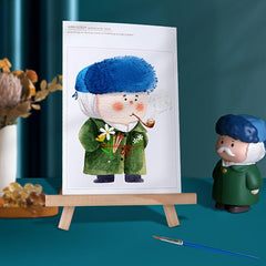 4pcs Cartoon Watercolor Coloring Book with Pigment Filling Paper