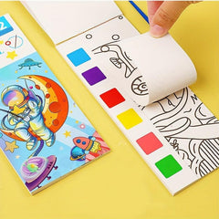 12pcs Watercolor Coloring Book with Paint Pens