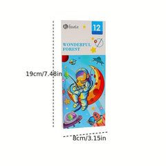 12pcs Watercolor Coloring Book with Paint Pens