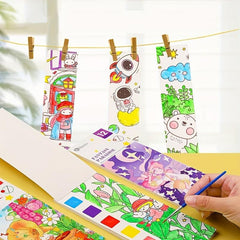 12pcs Watercolor Coloring Book with Paint Pens