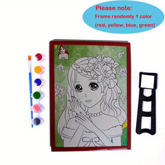 DIY Paint Board Cartoon Characters Watercolor Paint Kit