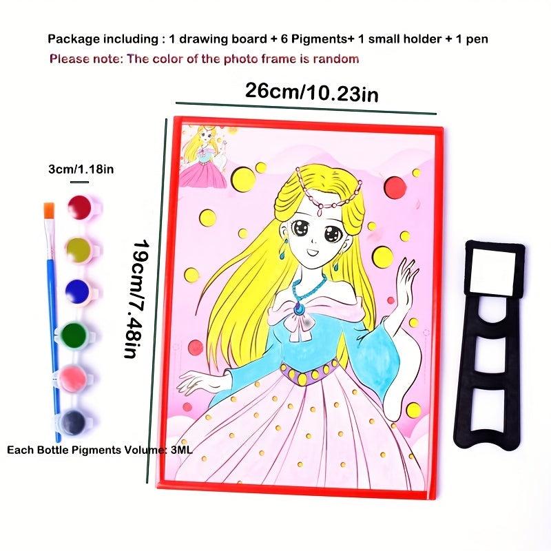 DIY Paint Board Cartoon Characters Watercolor Paint Kit