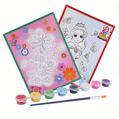 DIY Paint Board Cartoon Characters Watercolor Paint Kit