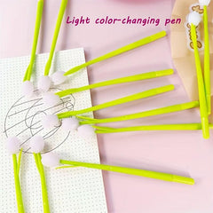 5pcs Changing Flower Pens Colorful Gel Ink Ballpoint Pens Tulip 0.5mm For Office