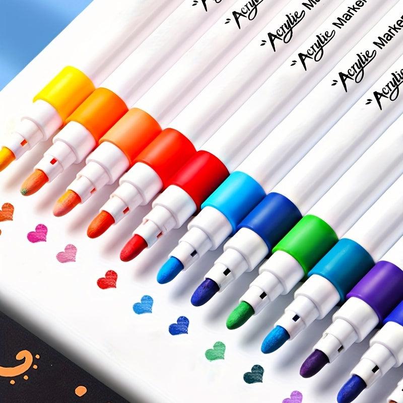 Acrylic Paint Pens Brush Marker Pen For DIY Art Making Supplies