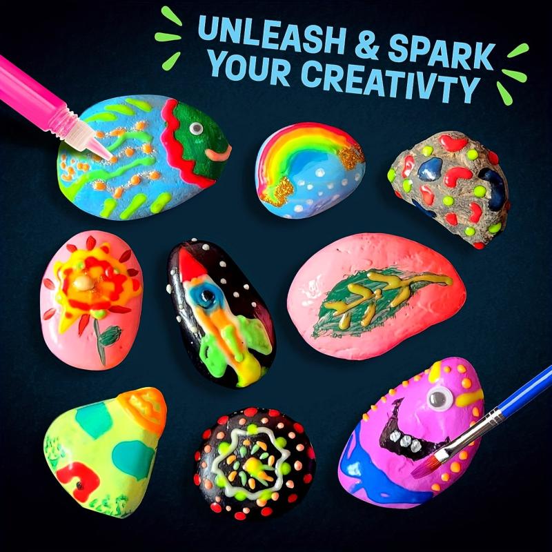 Rock Painting Kit For Kids Arts And Crafts For Girls & Boys