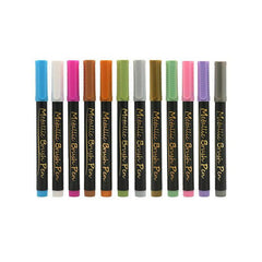 12 Color Metal Marker Pen Water-based Paint Touch-up Paint DIY Album Marker