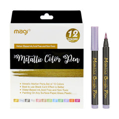 12 Color Metal Marker Pen Water-based Paint Touch-up Paint DIY Album Marker