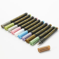 12 Color Metal Marker Pen Water-based Paint Touch-up Paint DIY Album Marker