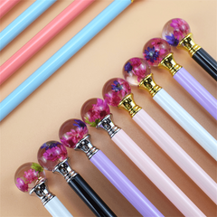 Creative Cartoon Crystal Flower Ball Metal Pencil