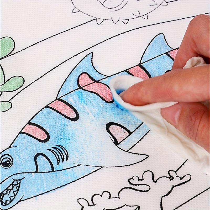 Reusable Graffiti Scroll Washable DIY Canvas Playmate For Kids