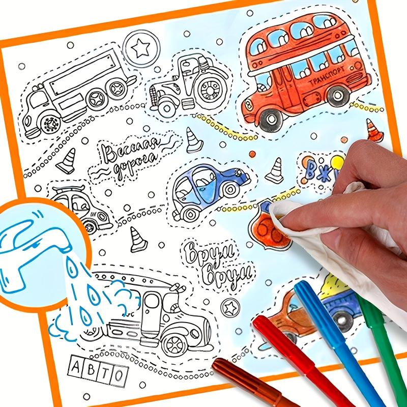 Reusable Graffiti Scroll Washable DIY Canvas Playmate For Kids