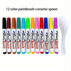 Set of 12 Water Painting Float Pens with Spoon Set