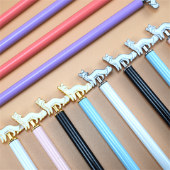 Cartoon Fox Shaped Durable Metal Pencil for Children, No Sharpening Needed
