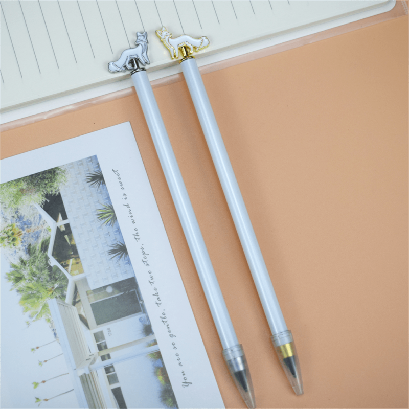 Cartoon Fox Shaped Durable Metal Pencil for Children, No Sharpening Needed