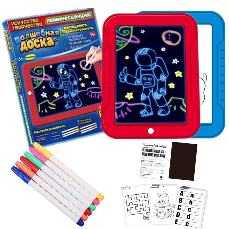 Kids Fluorescent Writing Board Magic Luminous Painting 3D Material