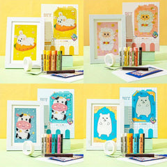 8 Colors Cartoon Animal Painting Stick Set for DIY Painting
