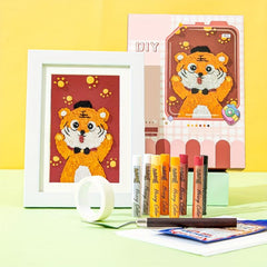 8 Colors Cartoon Animal Painting Stick Set for DIY Painting