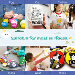 18 Acrylic Paint Pens for Rock Painting Waterproof Quick Dry DIY Crafts