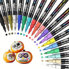 18 Acrylic Paint Pens for Rock Painting Waterproof Quick Dry DIY Crafts