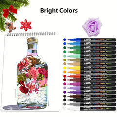 18 Acrylic Paint Pens for Rock Painting Waterproof Quick Dry DIY Crafts