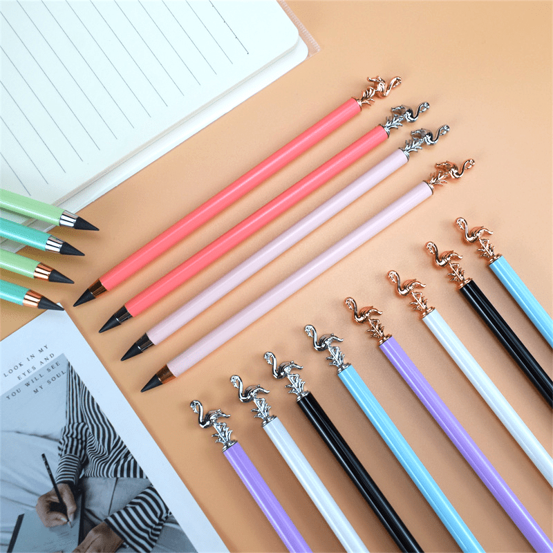 2PCS Eternal Pencil Infinity Pencil Graffiti Office Student Pencil