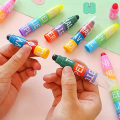 Highlighter DIY Combination Markers 6 Colors Stitching Fluorescent Pens