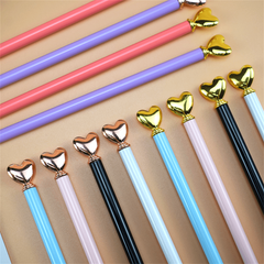 2pcs Love Shape Graphene Metal Pencil for Kids and Office