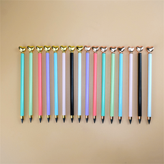 2pcs Love Shape Graphene Metal Pencil for Kids and Office