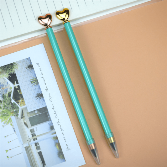 2pcs Love Shape Graphene Metal Pencil for Kids and Office