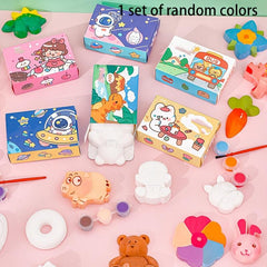 DIY 3D Plaster Doll Painting Kit, Graffiti Coloring Puzzle Toy