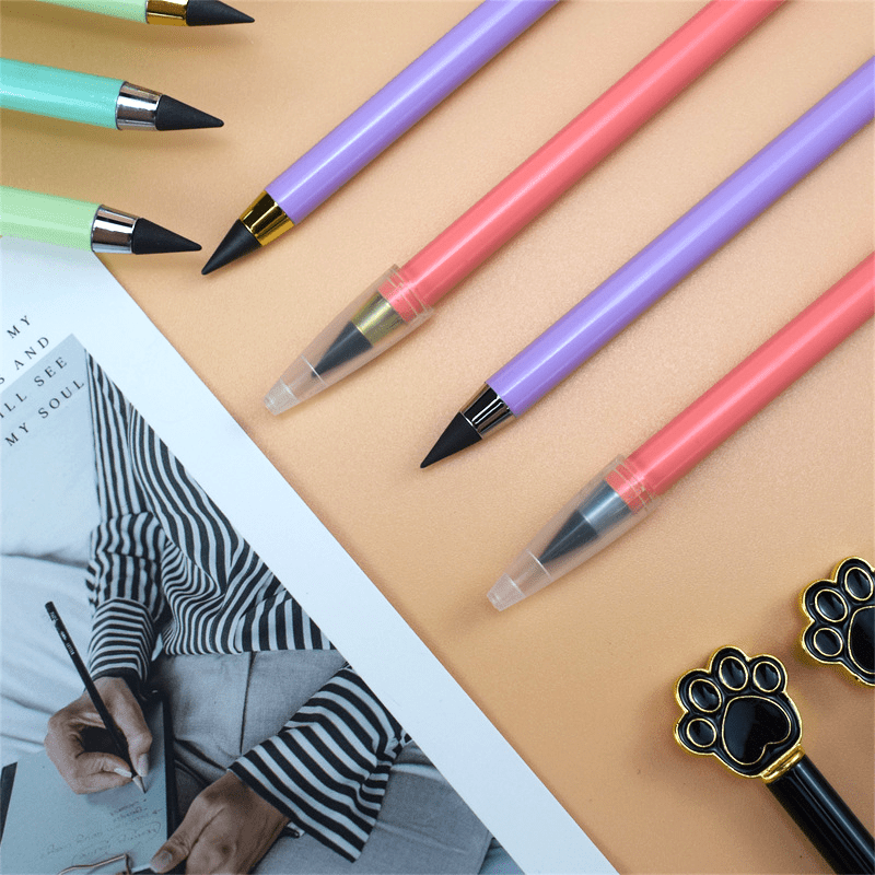 2pcs Cartoon Bear Palm Cutless Graphene Children's Metal Pencil