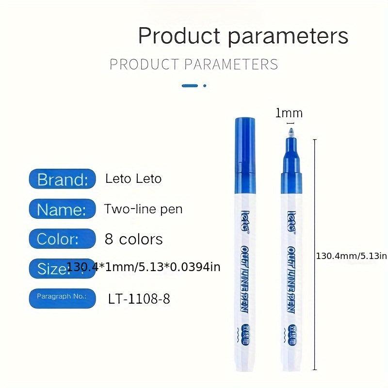 8 Colors Soft Head Acrylic Marker Pens Painting Waterproof Quick Dry