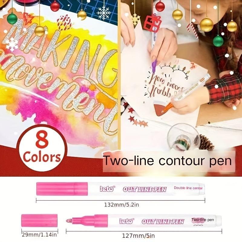 8 Colors Soft Head Acrylic Marker Pens Painting Waterproof Quick Dry