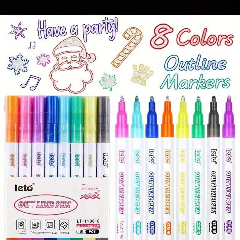8 Colors Soft Head Acrylic Marker Pens Painting Waterproof Quick Dry