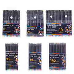 Watercolor Hook Line Pen Painting Set - 100 Colors Gel Pen Needle Pen Stroke Pen