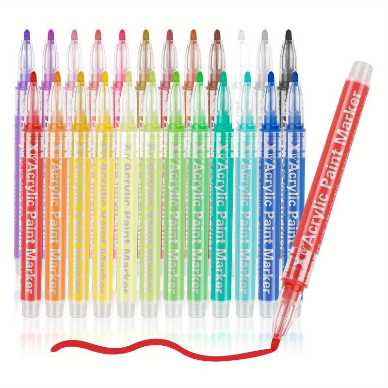 Acrylic Paint Markers Fine Point 60 Colors for Rock Painting DIY Scrapbook