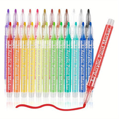 Acrylic Paint Markers Fine Point 60 Colors for Rock Painting DIY Scrapbook
