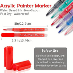 Acrylic Paint Markers Fine Point 60 Colors for Rock Painting DIY Scrapbook